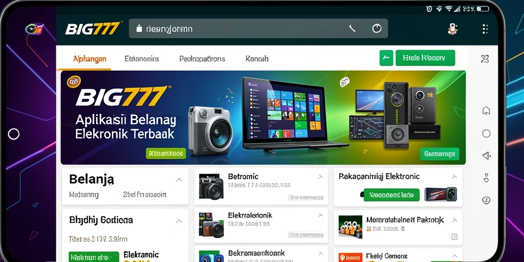 Tampilan antarmuka aplikasi BIG777 yang menarik dan mudah digunakan.