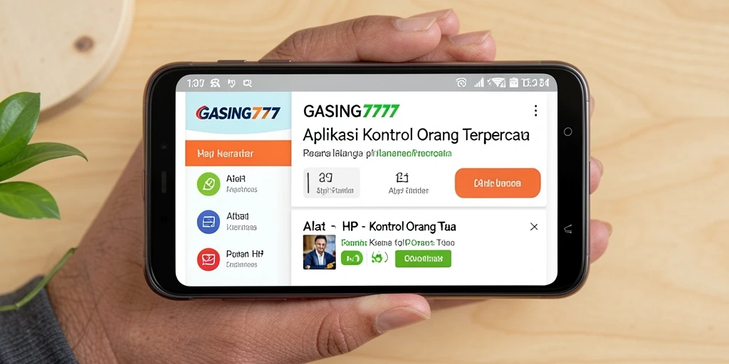 Tampilan antarmuka intuitif dari aplikasi Kontrol Orang Tua GASING777.