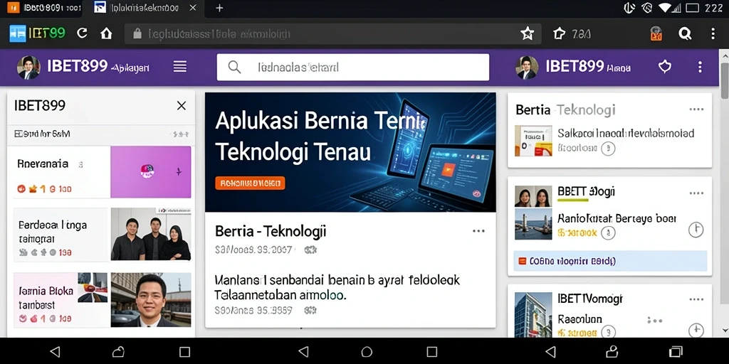 Antarmuka pengguna IBET899 yang modern dan informatif.