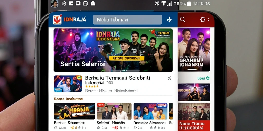 Tampilan antarmuka aplikasi IDNRAJA yang menarik dan informatif.