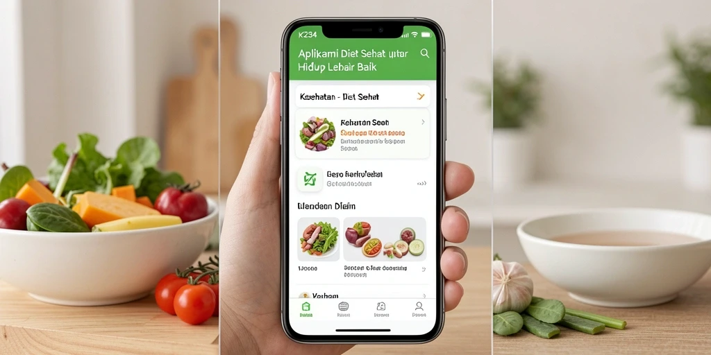 Antarmuka K234 dengan fitur Diet Sehat yang memudahkan pengguna.