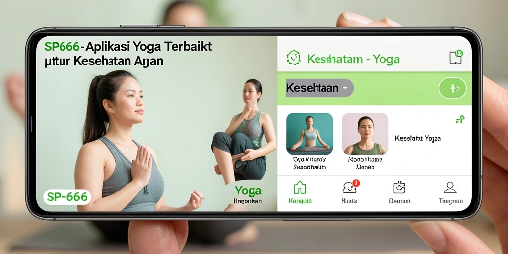Tampilan antarmuka aplikasi Yoga yang menarik dan ramah pengguna.